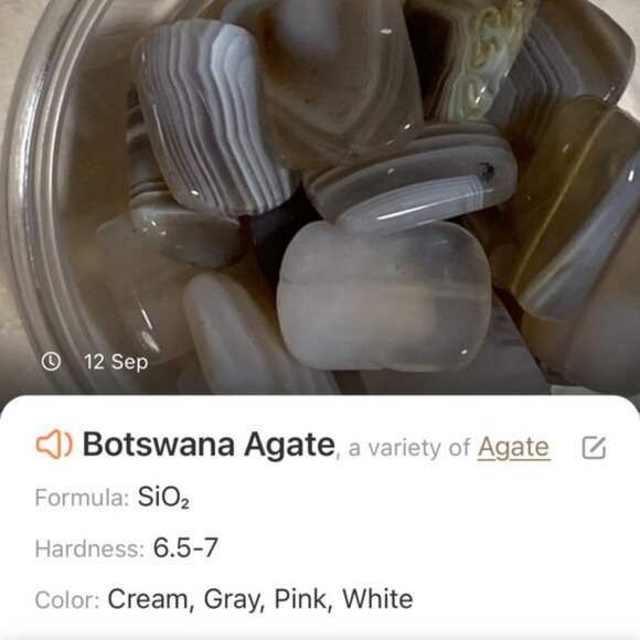 Geometric Banded Agate Necklace, Rustic Genuine Gemstone Copper Link Necklace - Picture 10 of 11